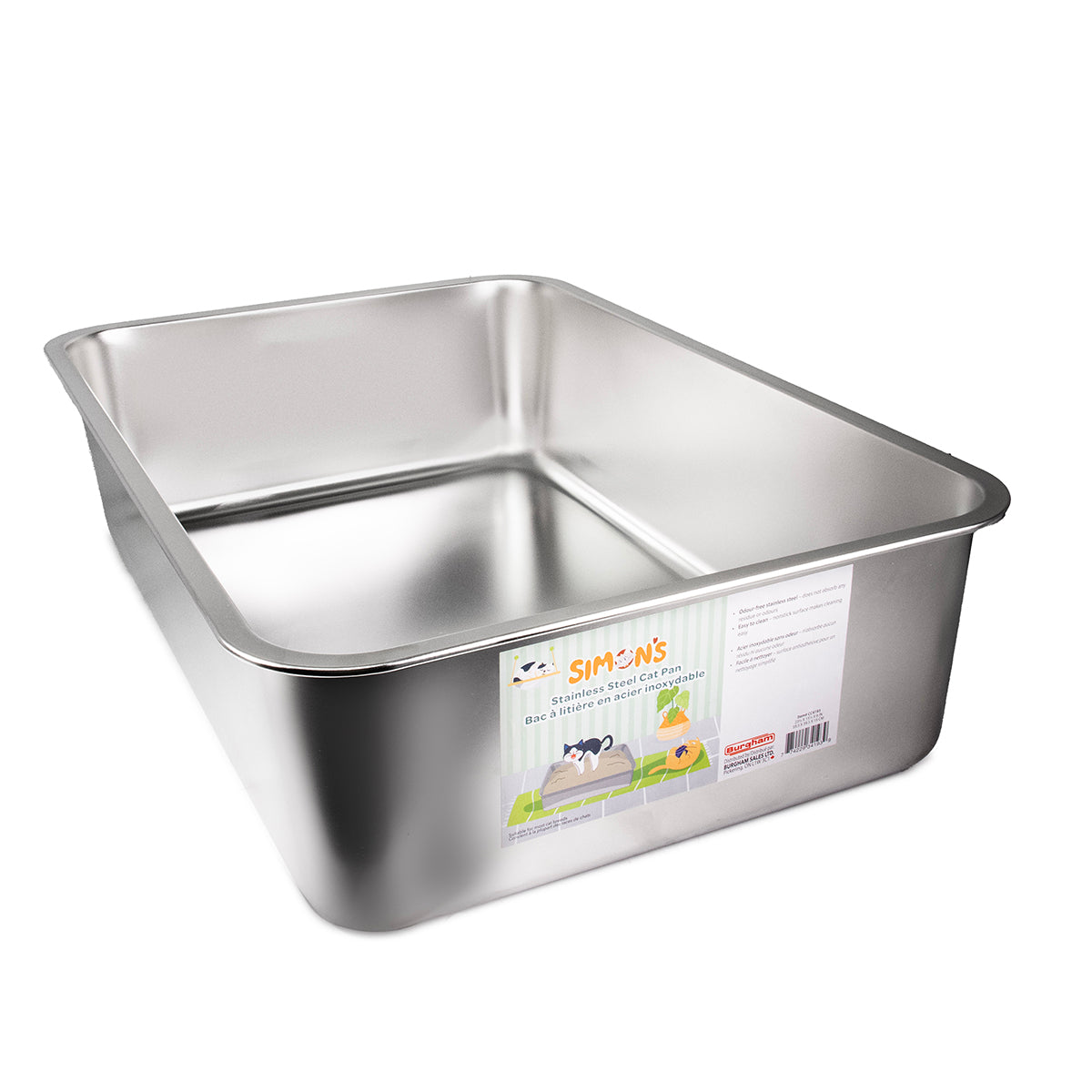 Simon's Stainless Steel Cat Litter Pan