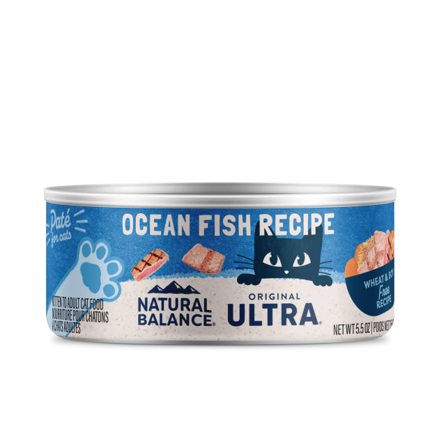 Natural Balance Canned Cat Food | Original Ultra Ocean Fish Pate Formula | 5.5 oz Can