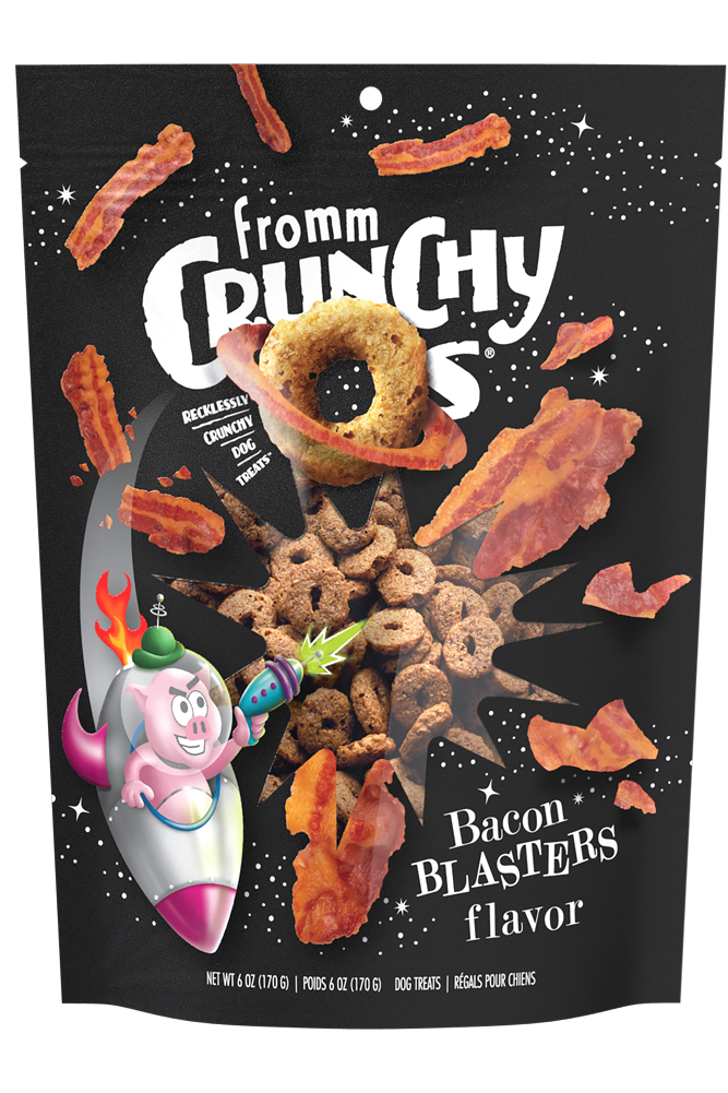 Fromm Crunchy O's Premium Dog Treats | Bacon Blasters Flavour | 737 g