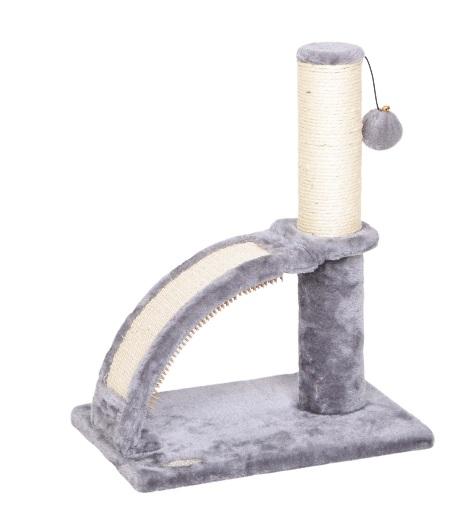 Bud'z Logan with Massage Bow Cat Scratching Post | Grey | 35 cm x 25 cm x 43 cm