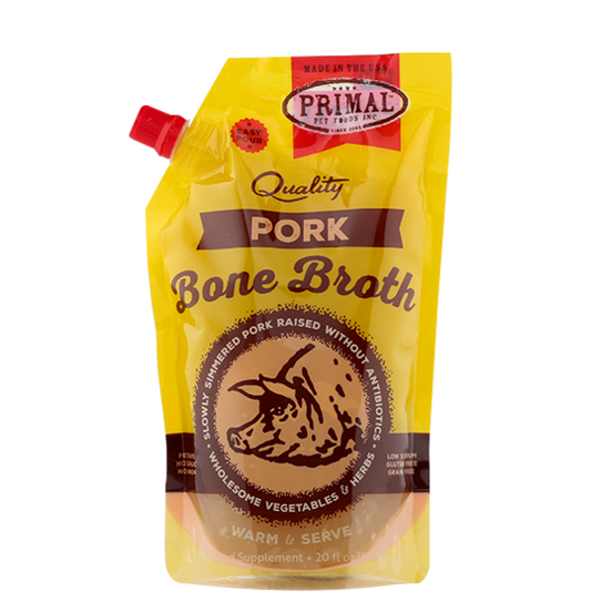 Primal Frozen Pork Bone Broth for Dogs and Cats | 20 oz.