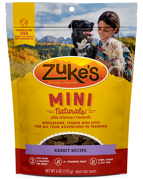 Zuke's Natural Dog Treats | Mini Naturals Training Treats | Rabbit Recipe | 170g Pouch