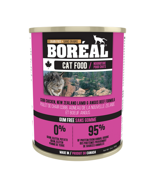 Boreal Premium Canned Cat Food | Cobb Chicken, New Zealand Lamb & Angus Beef