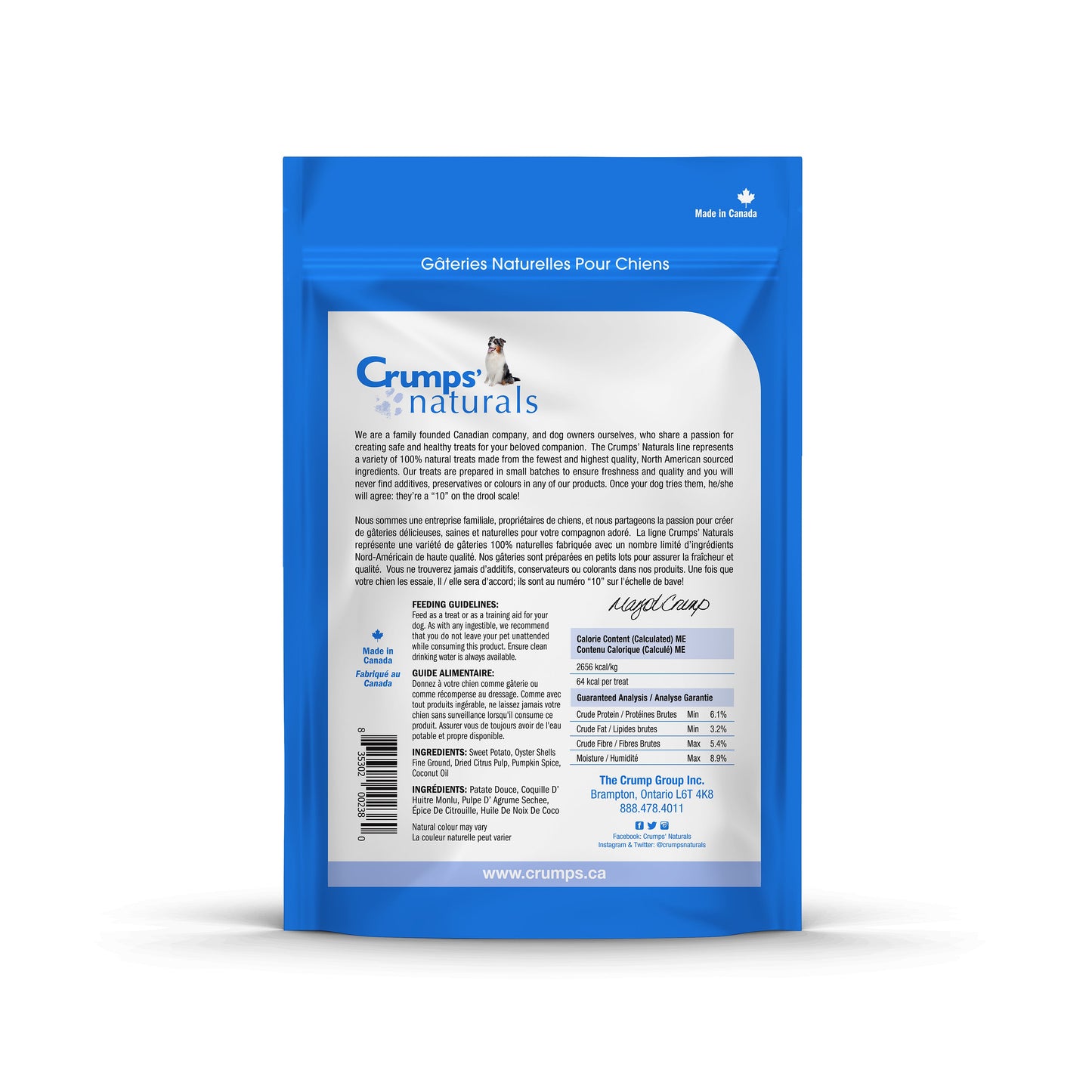 Crumps' Naturals Plaque Busters with Pumpkin Spice | 140g Pouch π¨π¦