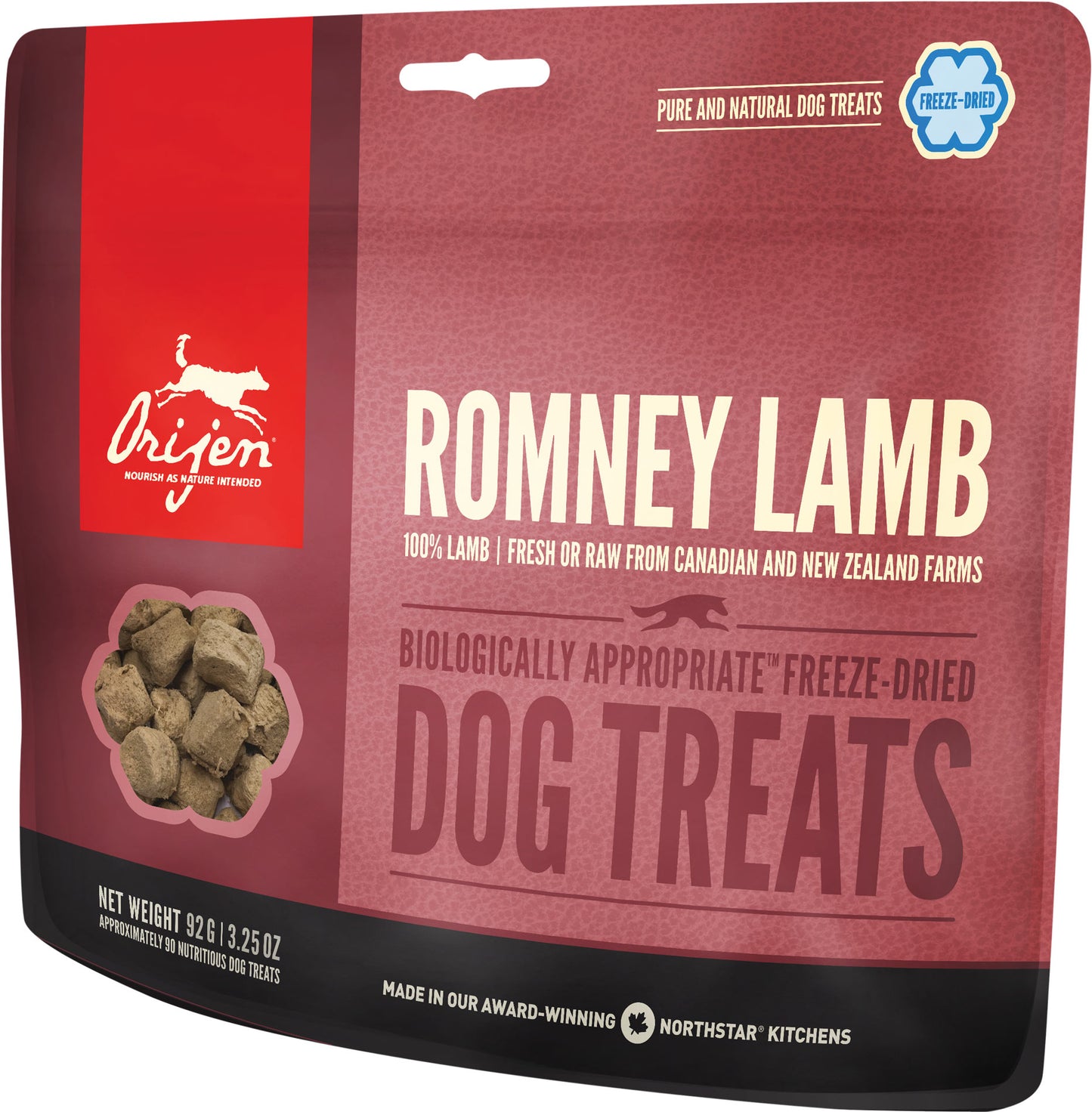 Orijen Premium Freeze-Dried Dog Treats | Grass-Fed Lamb | 92g Pouch