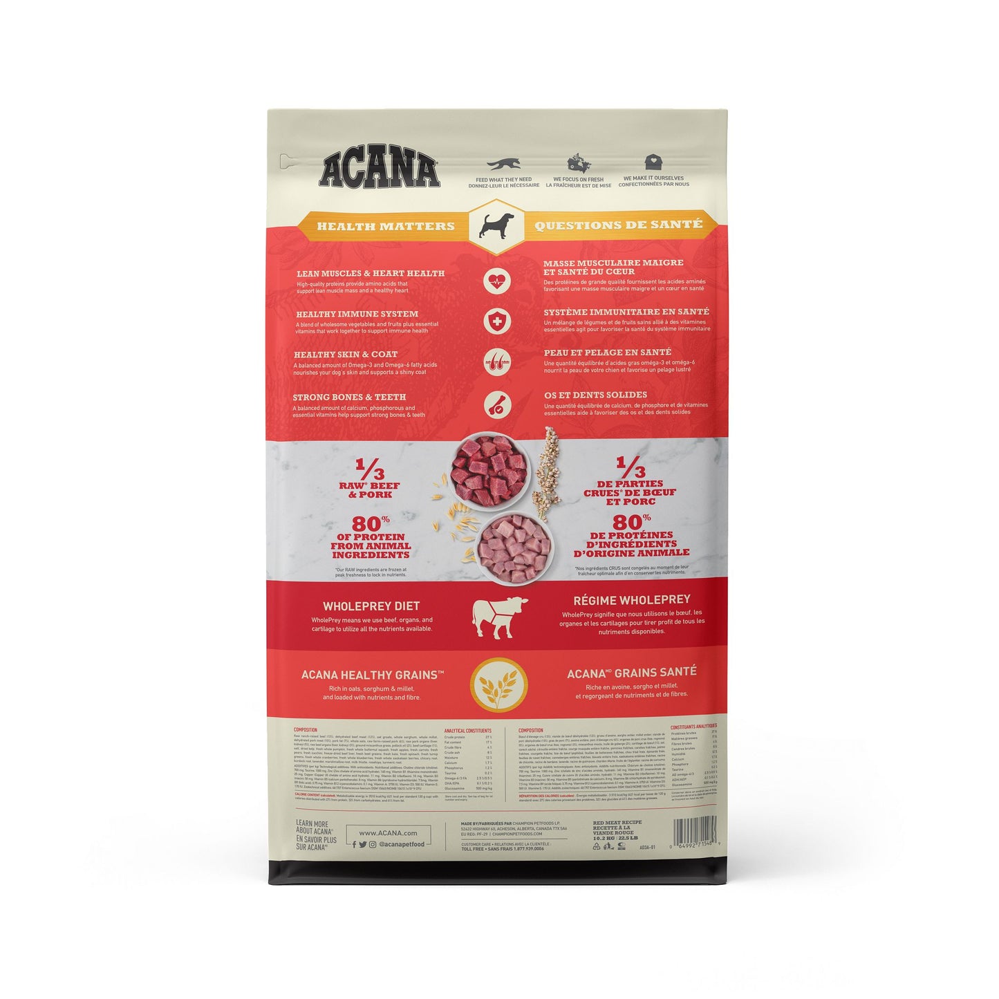 Acana Premium Dog Food | Healthy Grains Formula | Ranch Raised Red Meat Recipe