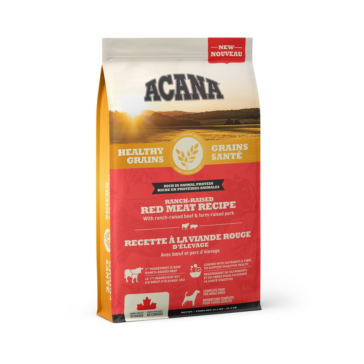 Acana Premium Dog Food | Healthy Grains Formula | Ranch Raised Red Meat Recipe