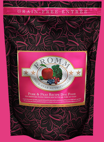 Fromm Four-Star Grain-Free Pork & Peas Premium Dog Food Packaging