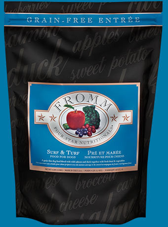 Fromm Four-Star Grain-Free Surf & Turf Premium Dog Food Packaging