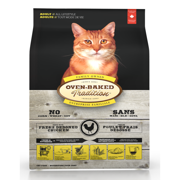 Oven-Baked Tradition Premium Adult Cat Food | Chicken Recipe | 5 lb Bag 🇨🇦