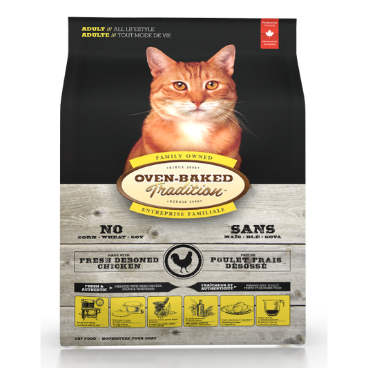 Oven-Baked Tradition Premium Adult Cat Food | Chicken Recipe | 5 lb Bag