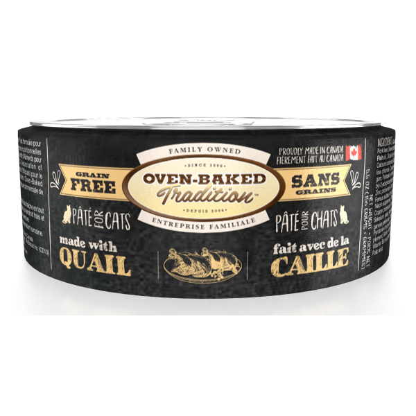 Oven-Baked Tradition Canned Adult Cat Food | Grain-Free Quail Pate | 5.5 oz Can 🇨🇦