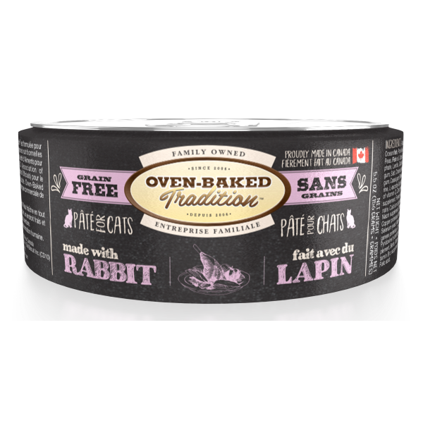 Oven-Baked Tradition Canned Adult Cat Food | Grain-Free Rabbit Pate | 5.5 oz Can 🇨🇦
