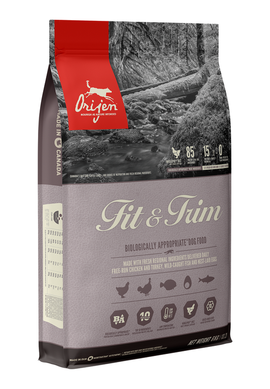 Orijen Premium Dog Food | Fit & Trim Grain-Free Formula | 11.4 kg Bag 🇨🇦
