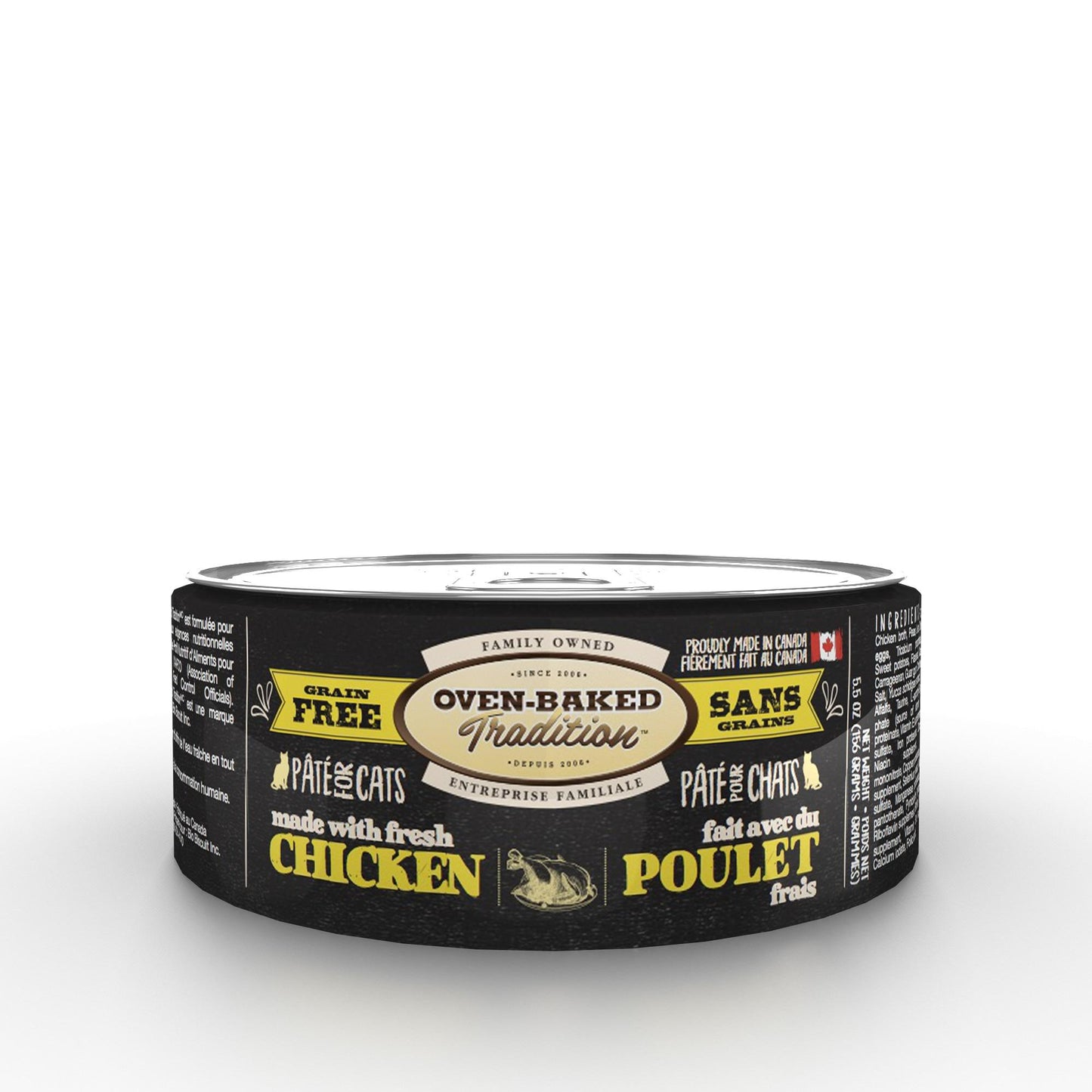 Oven-Baked Tradition Canned Adult Cat Food | Grain-Free Chicken Pate | 5.5 oz Can 🇨🇦