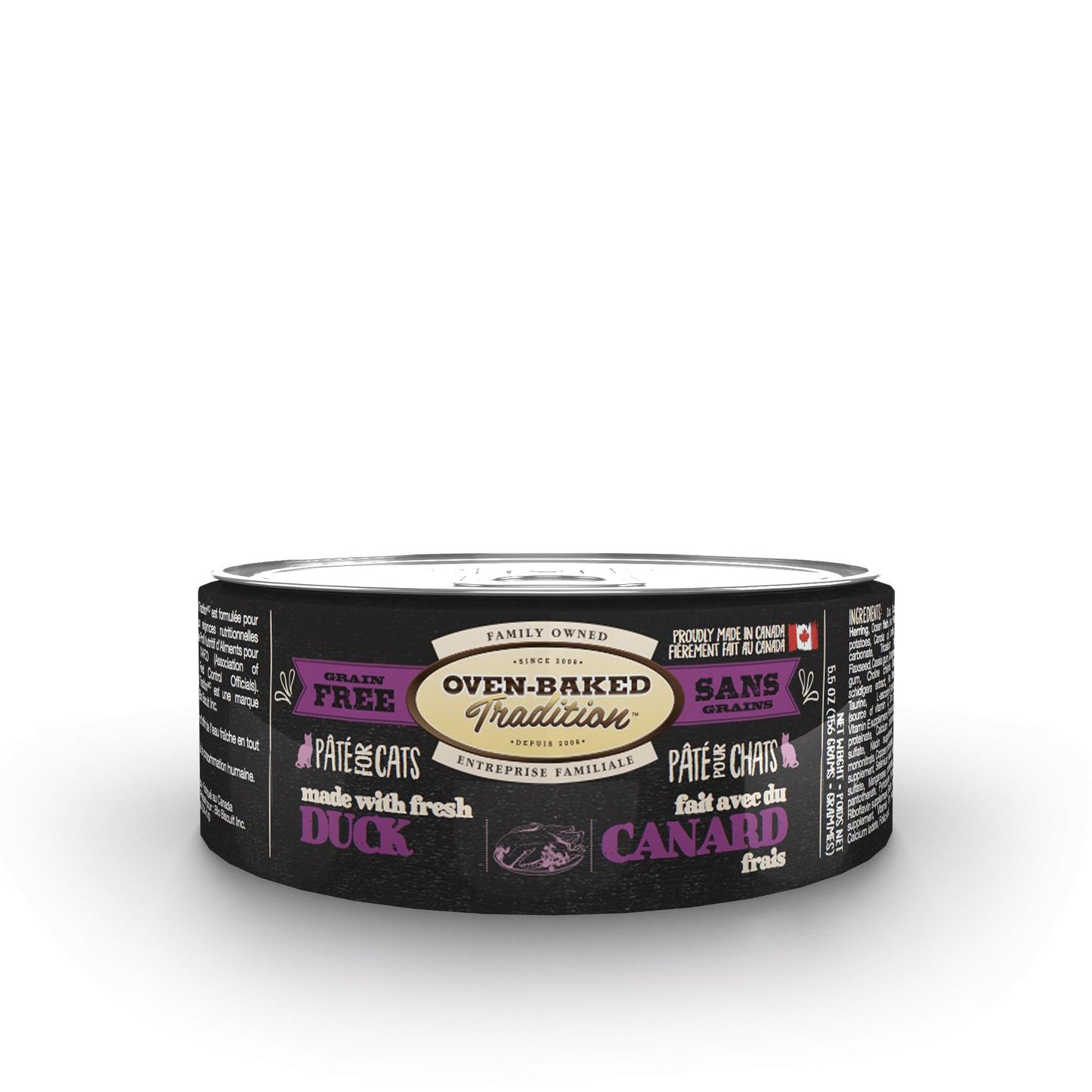 Oven-Baked Tradition Canned Adult Cat Food | Grain-Free Duck Pate | 5.5 oz Can 🇨🇦