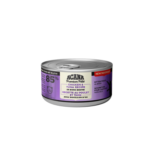 ACANA Premium Canned Kitten Food | Chicken & Tuna Pate in Bone Broth Recipe