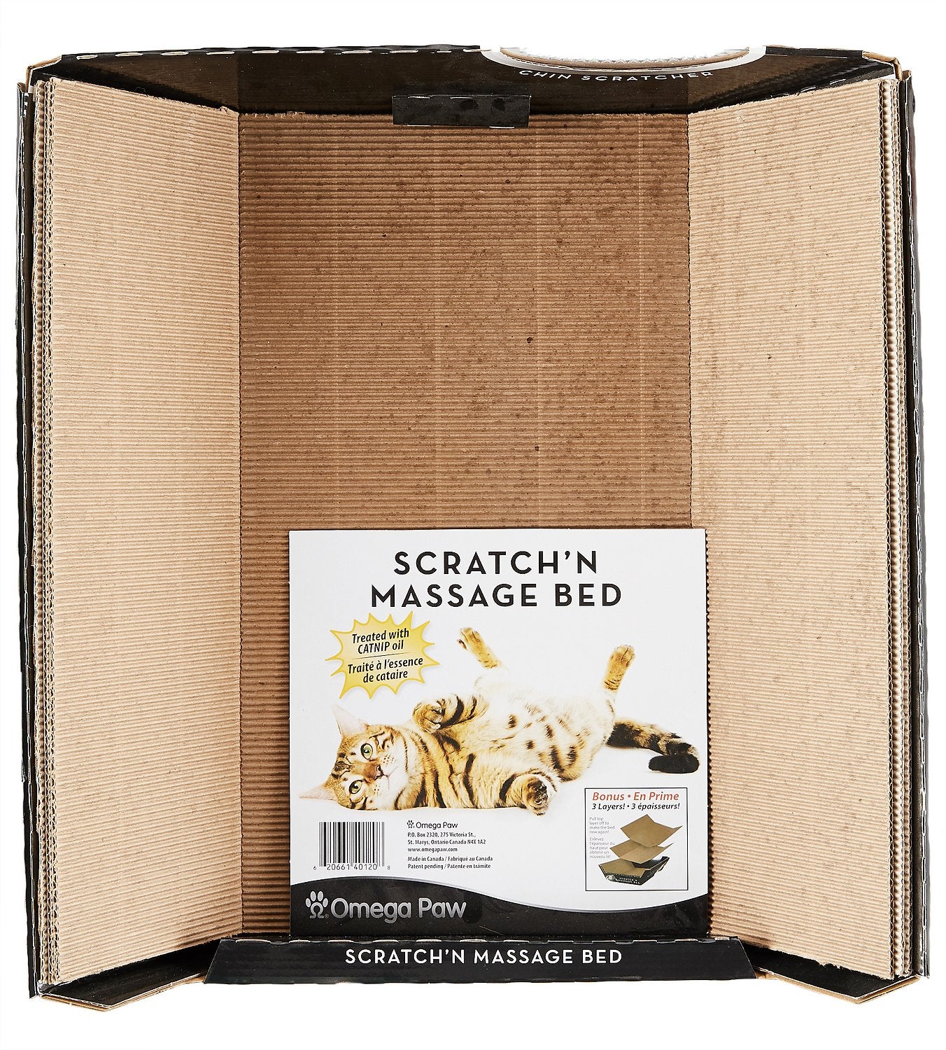 Omega Paw Ripple Board Scratch'n Massage Cat Bed 🇨🇦