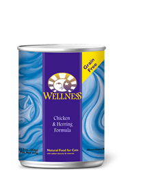 Wellness Premium Canned Cat Food | Complete Health Grain-Free Formula | Chicken & Herring Pate Recipe