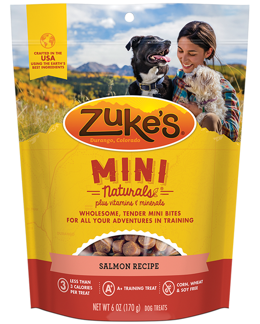 Zuke's Natural Dog Treats | Mini Naturals Training Treats | Salmon Recipe