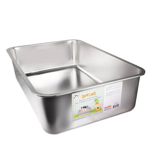 Simon's Stainless Steel Cat Litter Pan