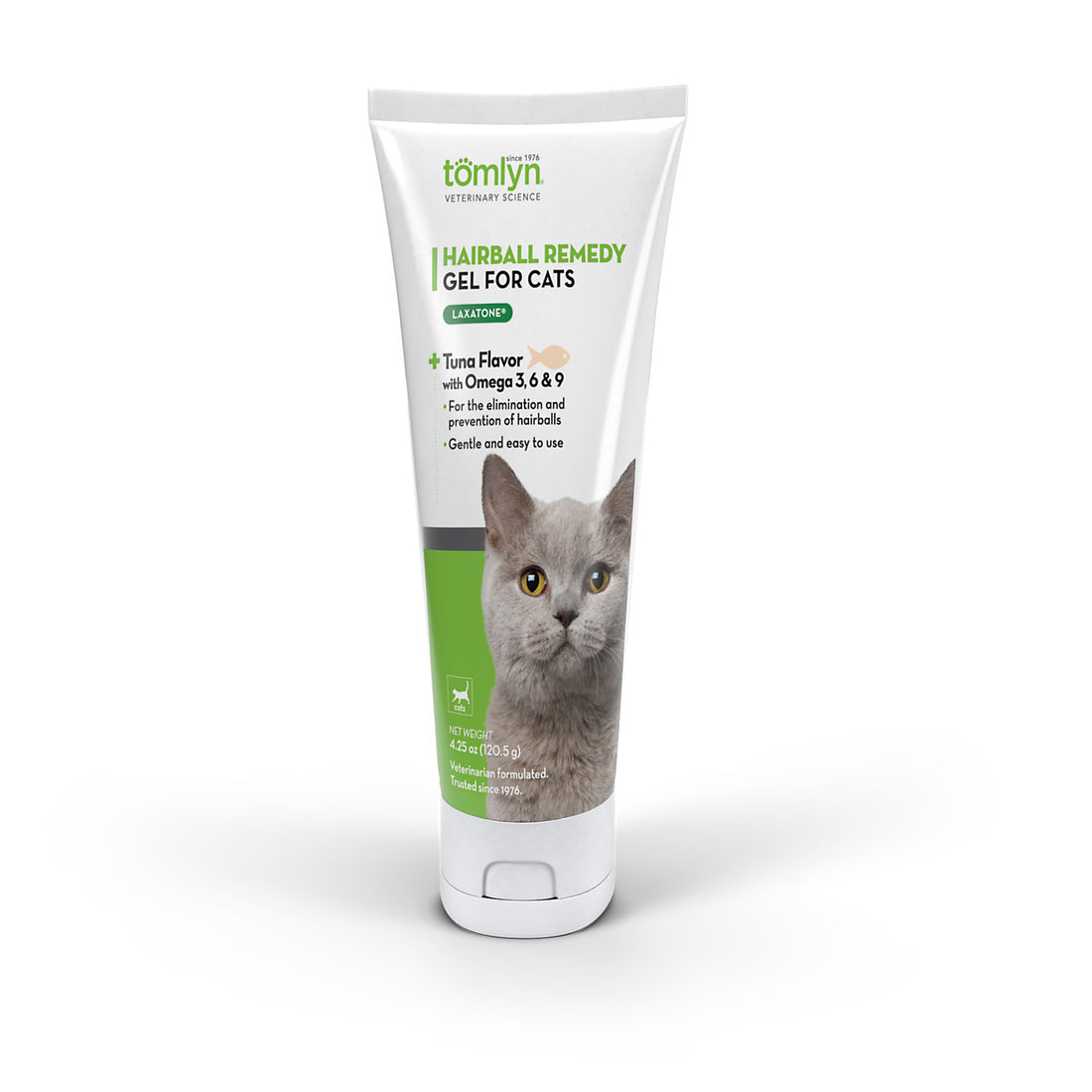 Tomlyn Laxatone Hairball Remedy Gel Cat Supplement | Tuna Flavour | 4.25 oz Tube
