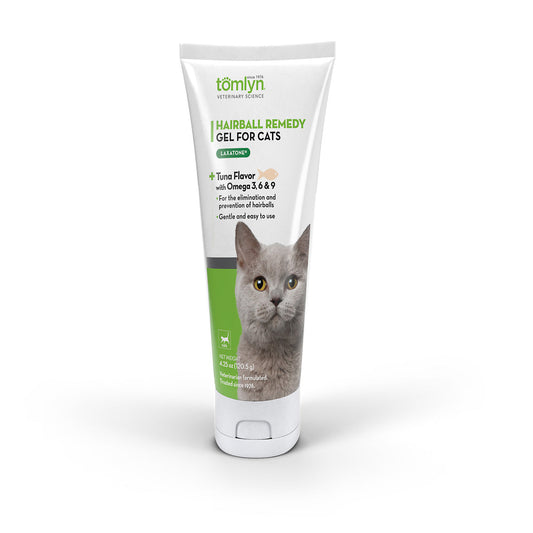 Tomlyn Laxatone Hairball Remedy Gel Cat Supplement | Tuna Flavour | 4.25 oz Tube
