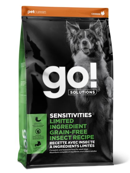 Go! Solutions Premium Dog Food | Sensitivities Limited Ingredient Insect Recipe | 12 lb Bag