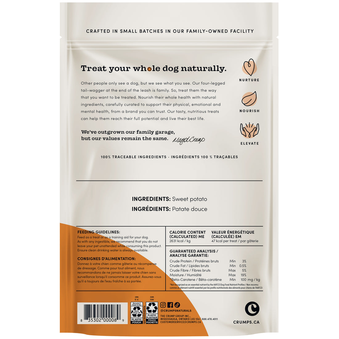 Crumps' Naturals Premium Dog Treats | Sweet Potato Chews 🇨🇦