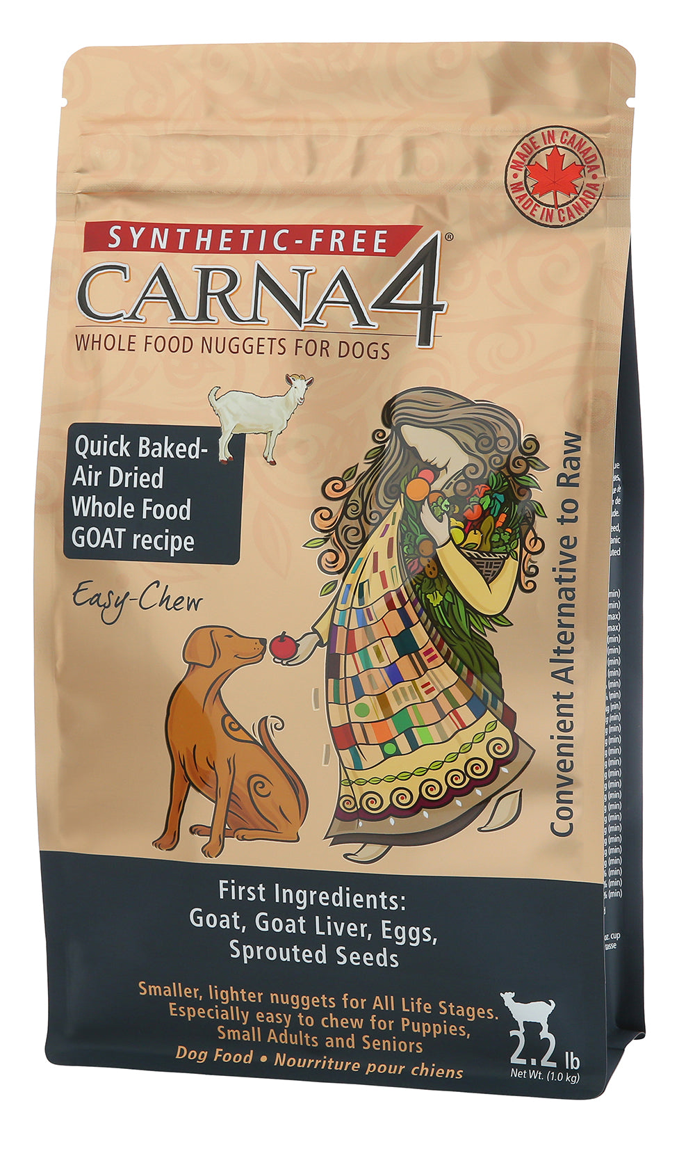 Carna4 Premium Dog Food | Easy Chew Goat Formula | 5 lb Bag