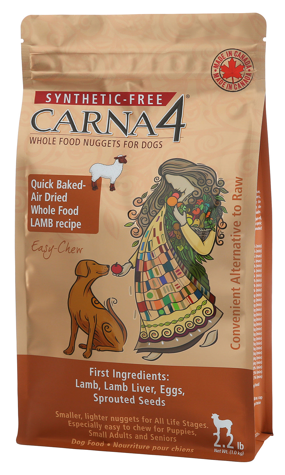 Carna4 Premium Dog Food | Easy Chew Lamb Formula | 5 lb Bag