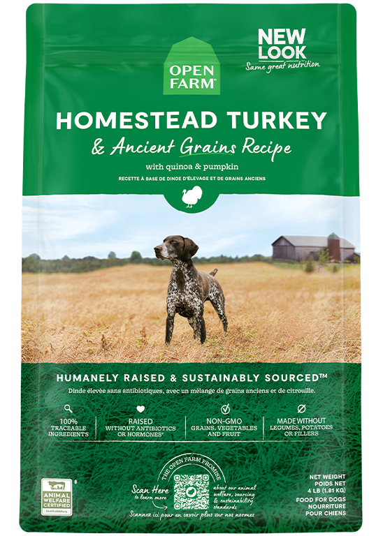 Open Farm Premium Dog Food | Homestead Turkey & Ancient Grains Recipe | 11 lb Bag