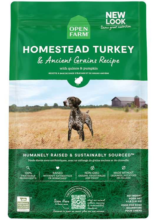 Open Farm Premium Dog Food | Homestead Turkey & Ancient Grains Recipe | 11 lb Bag