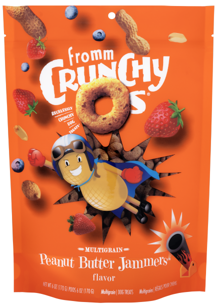 Fromm Crunchy O's Premium Dog Treats | Peanut Butter Jammers Flavour | 737 g