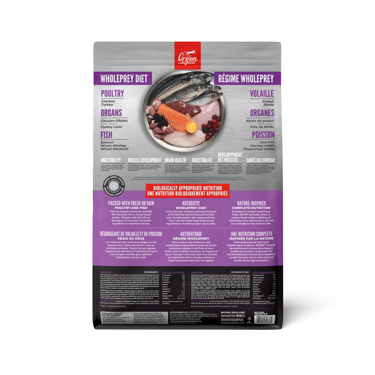 ORIJEN Dry Cat Food | Kitten Formula | Grain-Free High-Protein Recipe | 1.8 kg Bag