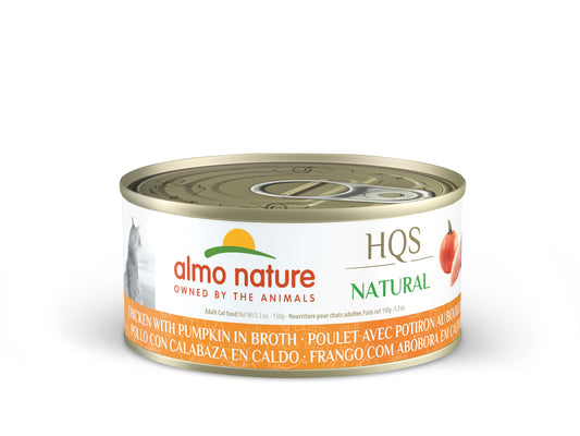 Almo Nature HQS Natural Chicken with Pumpkin in Broth Grain-Free Wet Cat Food | 5.29 oz Can