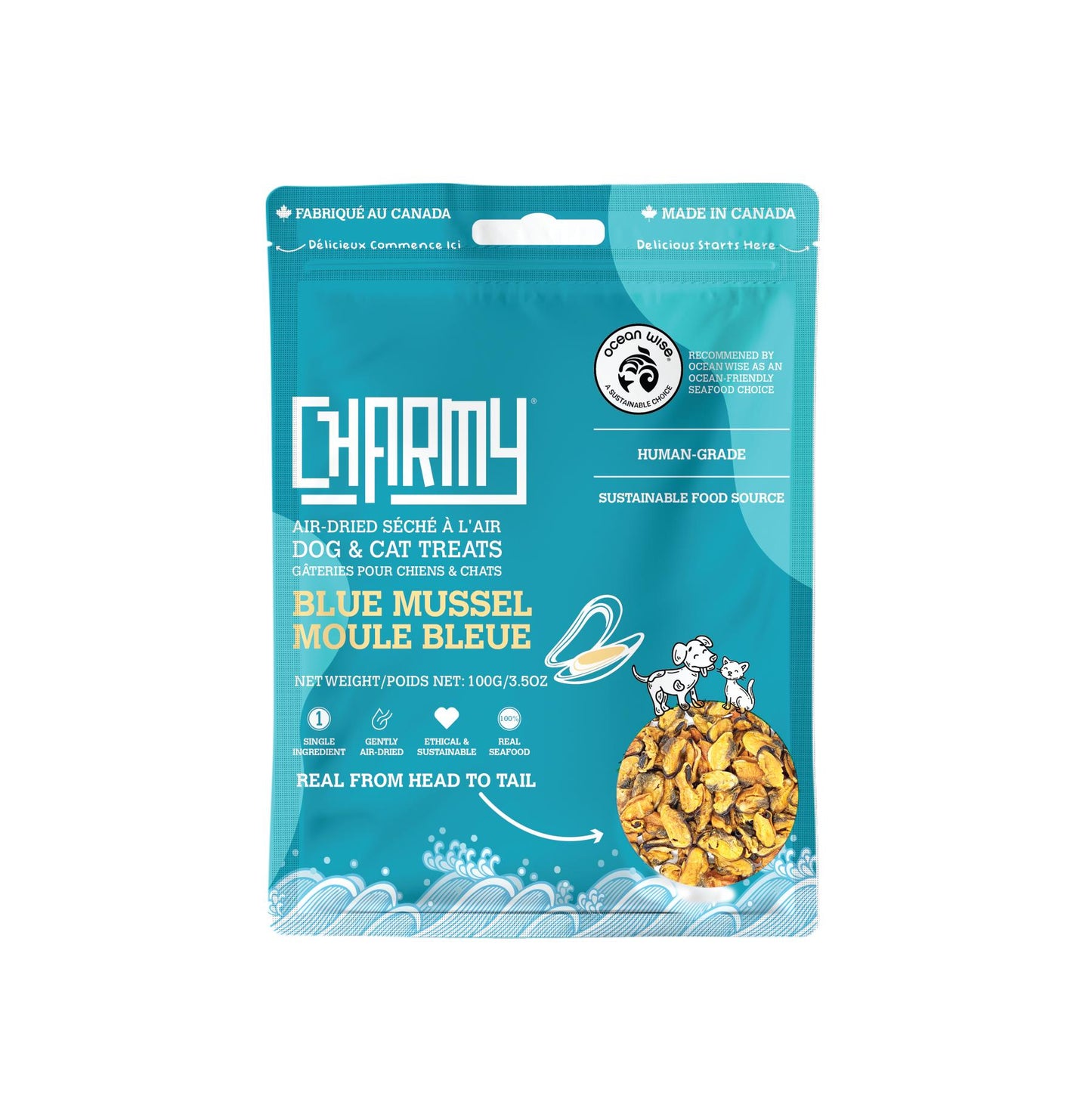 Charmy Blue Mussel Air-Dried Dog & Cat Treats 🇨🇦