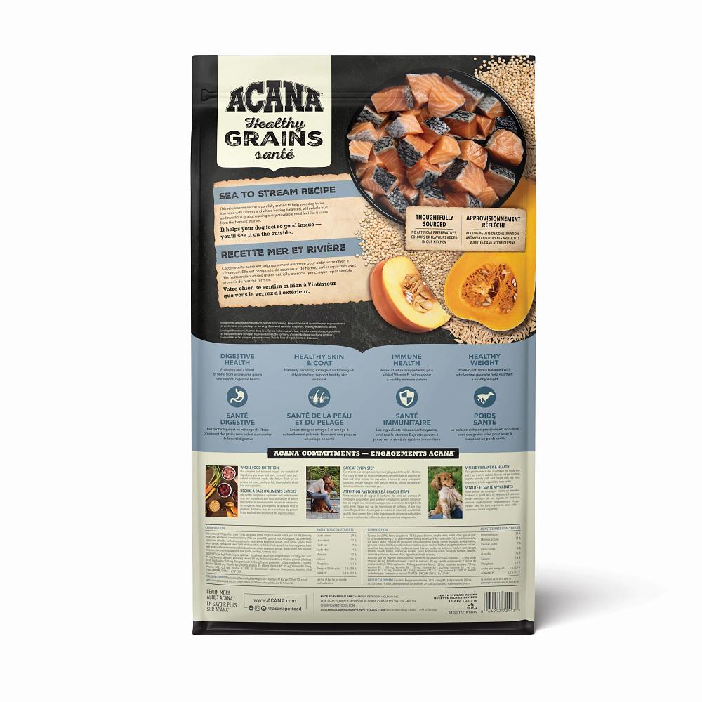ACANA Healthy Grains Sea to Stream Recipe Dry Dog Food | High-Protein Fish & Wholesome Grains