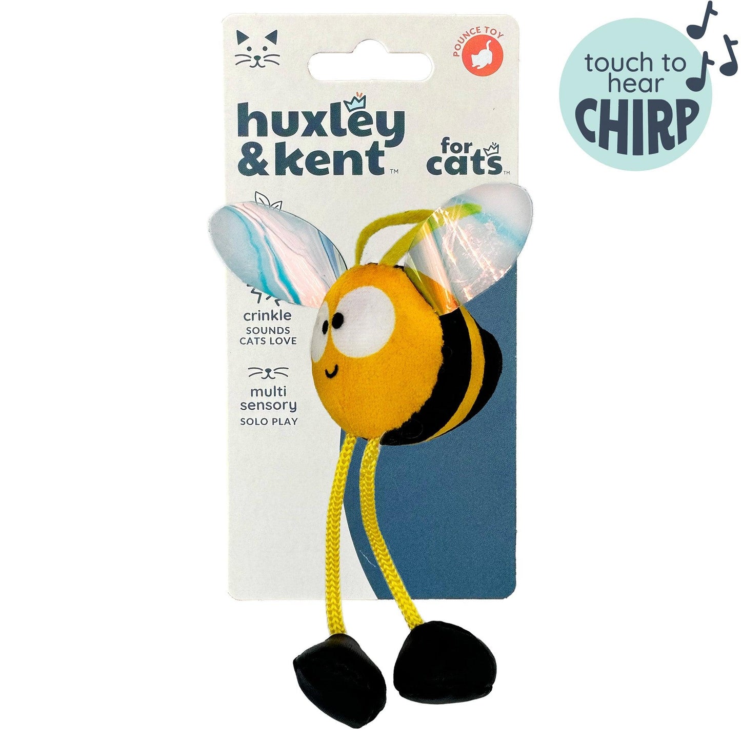 Huxley & Kent Chirpy Bumble Bee Cat Toy | 6 in