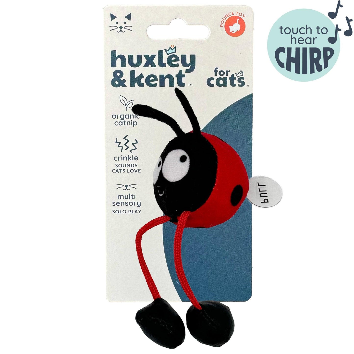Huxley & Kent Chirpy Ladybug Cat Toy | 6 in