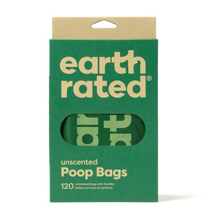 Earth Rated Pet Waste Bags | Easy-Tie Handle Bags | 120 Count