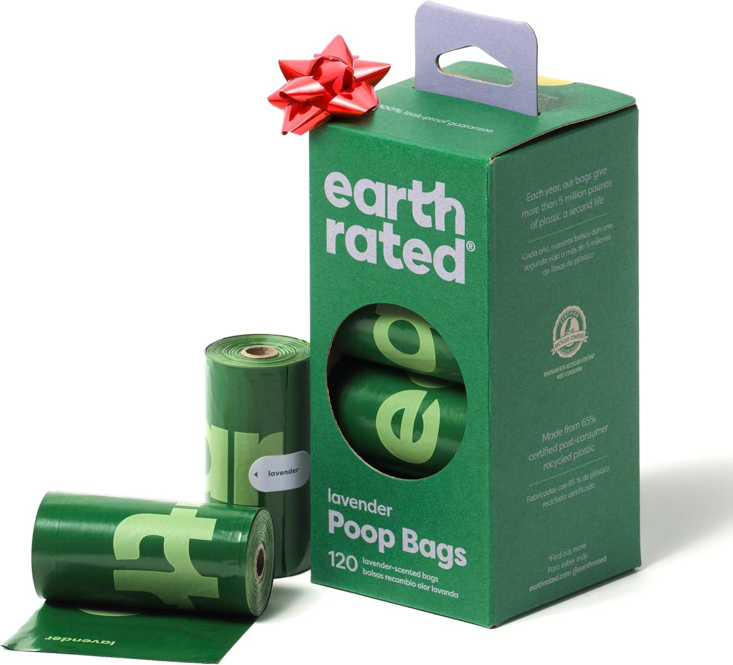 Earth Rated Poop Bags | 120 Bags on Rolls | Refill Pack