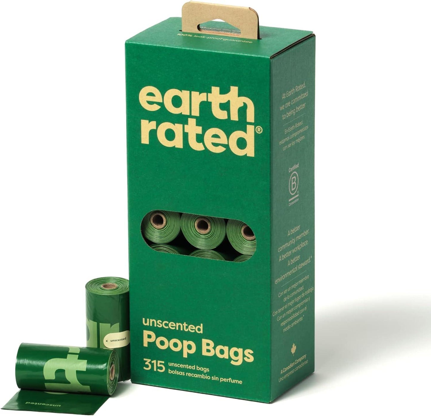 Earth Rated Dog Poop Bags | Unscented | 315 Count Refill Value Pack