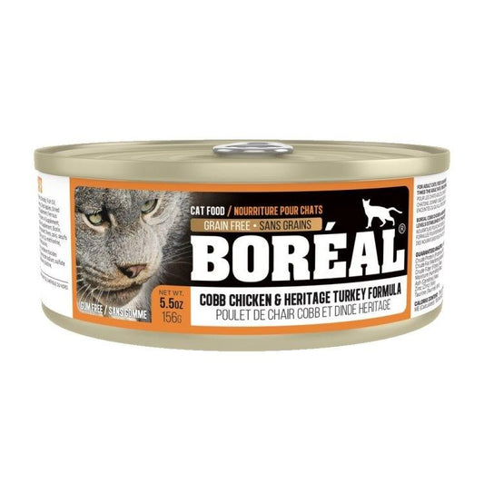 Boreal Premium Canned Cat Food | Cobb Chicken and Heritage Turkey Formula