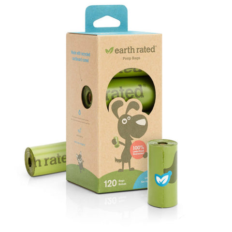 Earth Rated Poop Bags | 120 Bags on Rolls | Refill Pack