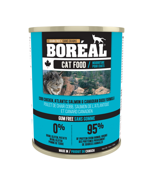 Boreal Premium Canned Cat Food | Cobb Chicken, Canadian Duck & Atlantic Salmon 🇨🇦