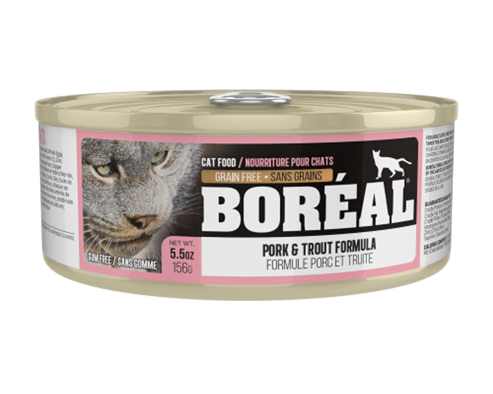 Boreal Premium Canned Cat Food | Pork and Trout Recipe