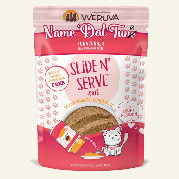 Weruva Premium Cat Food | Slide N' Serve Pate | Name 'Dat Tuna | 5.5 oz Pouch