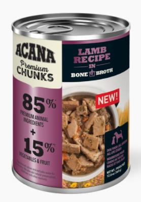 ACANA Premium Chunks Lamb Recipe in Bone Broth Canned Dog Food