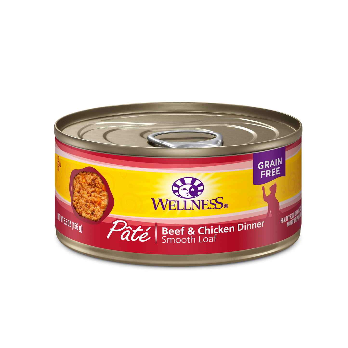 Wellness Premium Canned Cat Food | Complete Health Grain-Free Formula | Beef & Chicken Pate Recipe